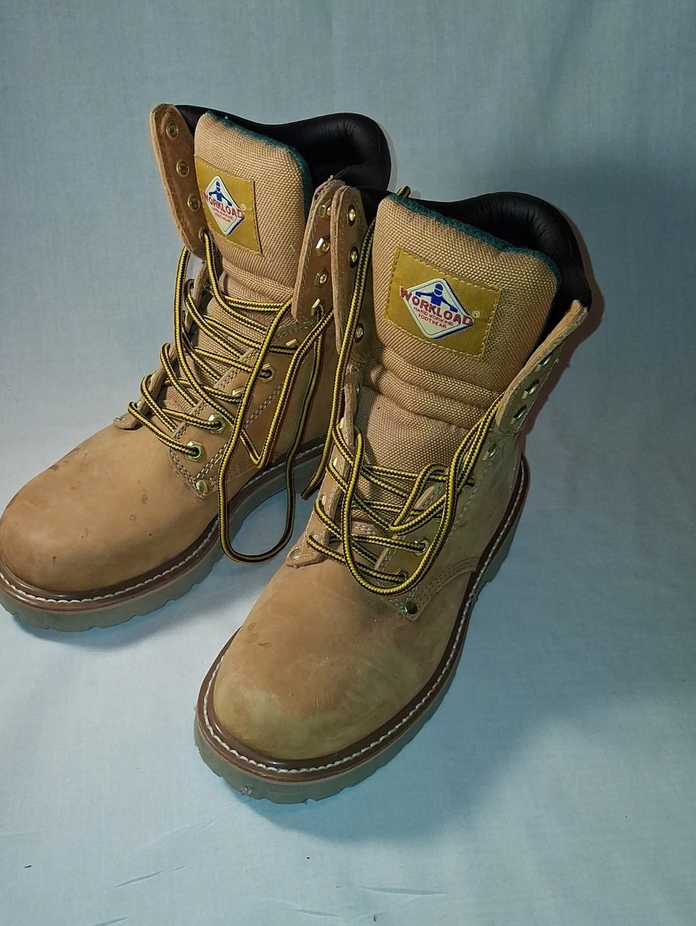 Workload Men’s Tan Lace-Up Work Boots Size 7 Wide
